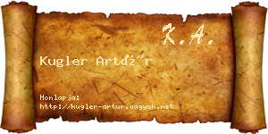 Kugler Artúr névjegykártya